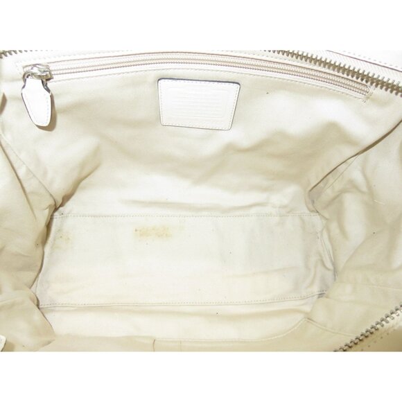 Coach Legacy Candace Leather Carryall Cream Zebra Print Satchel Handbag 23409 - Picture 5 of 16